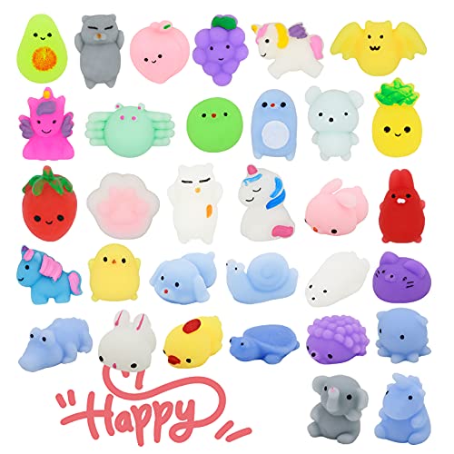 Kissdream Squishy Toys, 36 Pack, Squishy, Squishes for Kids, Squishy Toy, Squishy Pack, Squishes, Squishy Animals, Mochi Squishy, Stress Relief Toy, Mini Squishes,Small Toys for Kids