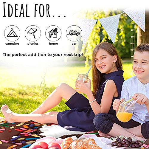 Donut Blanket, Soft Round Chocolate Donut Throw Blanket 60 Inches In Diameter For Kids. Fun Gifts For Family And Friends #TOP5