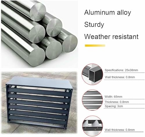 Clôture de climatiseur extérieur aluminium cache pompe à chaleur et fleurs