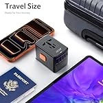 Acer Universal Travel Plug Adapter - International Power Adapter with 5 USB Ports (3 USB C) 5.8A, Worldwide Outlet Charger for USA to European UK France Germany Spain, Type C/E/F/G/I/L/A, Black - Image 5