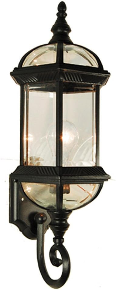 eTopLighting Contemporary Collection Exterior Outdoor Wall Lantern with Beveled Clear Glass APL1021