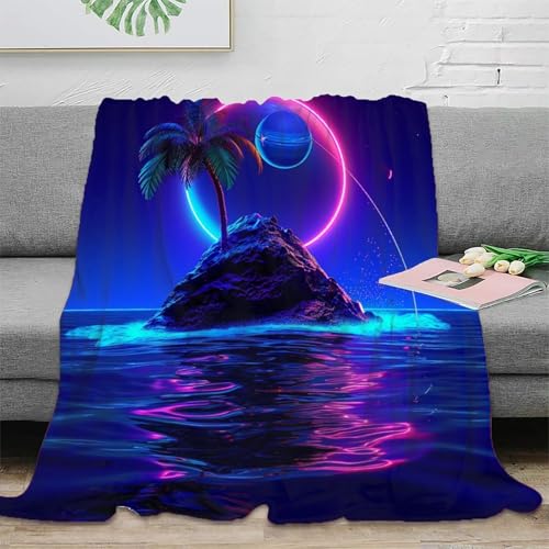 Couverture jungle tropicale 3D en flanelle douce 127x152cm - 2