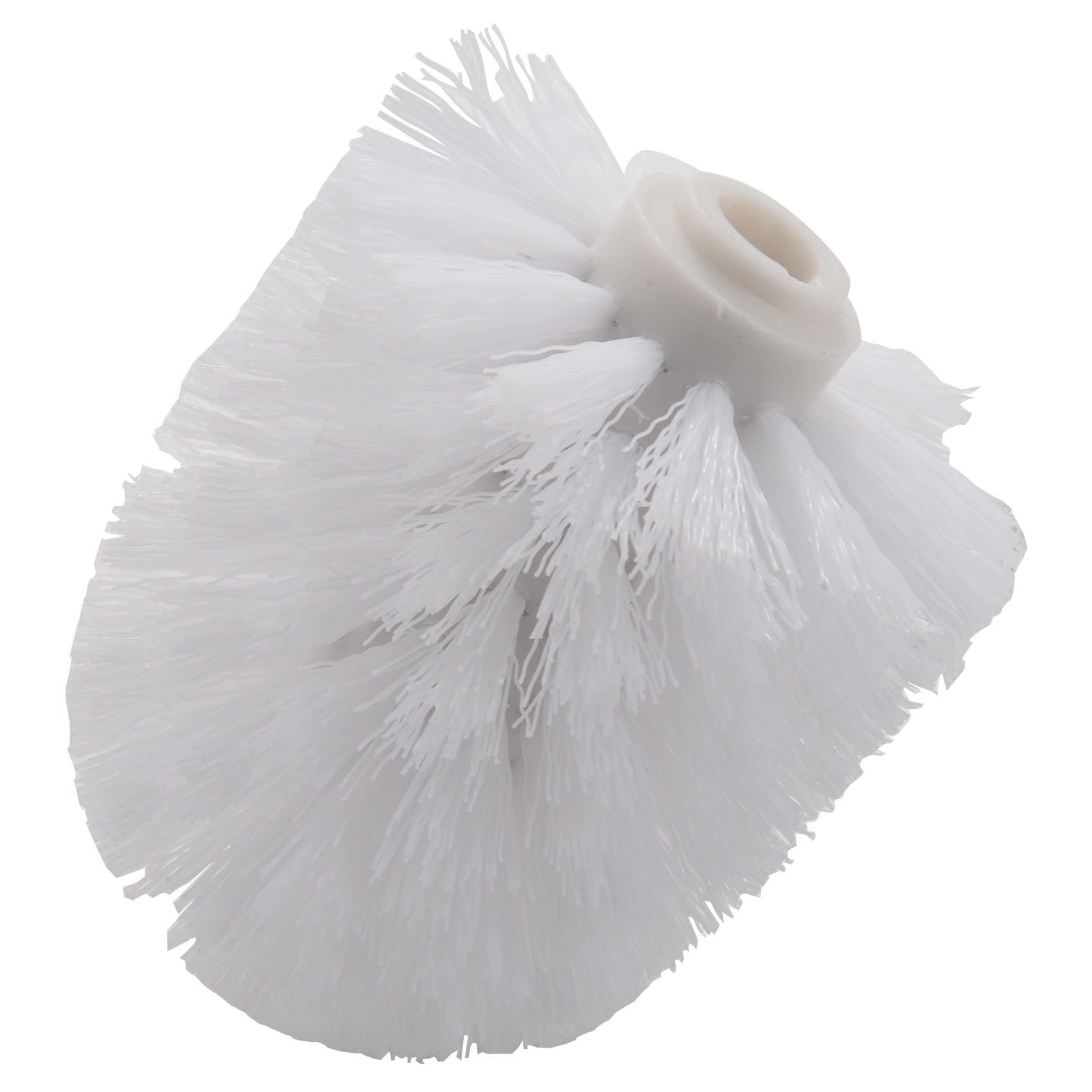 detee Replacement Spare Bathroom Accessory Plain Plastic Toilet Cleaning Brushes Head Holders White (2x White Heads)