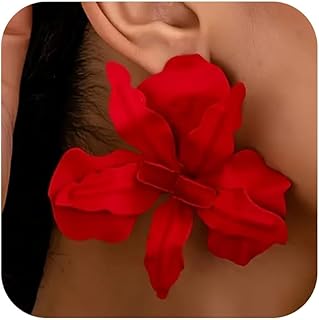 Large Flower Earrings for Women Big Floral Statement Earrings Jewelry Trendy Elegant 3D Floral Gifts Accessories for Women