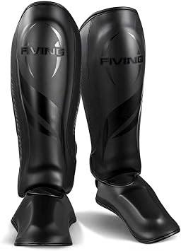 Upgraded Thickened Muay Thai Shin Guards with Instep | Enhanced Impact Protection, Kickboxing & MMA Leg Guards, Martial Arts Sparring Training, Durable for Men Women