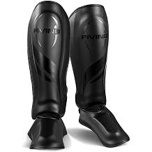Upgraded Thickened Muay Thai Shin Guards with Instep | Enhanced Impact Protection, Kickboxing & MMA Leg Guards, Martial Arts Sparring Training, Durable for Men Women