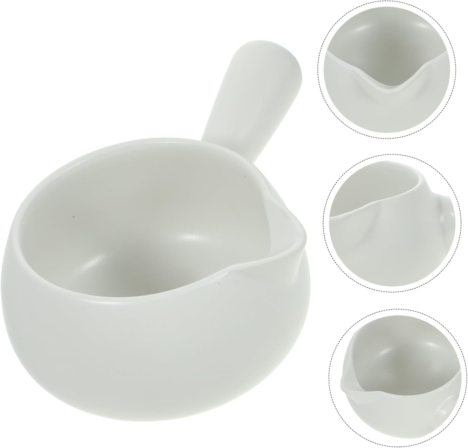 Alipis Mini Saucepan Clay Pot Porcelain Sauce Pan Ramen Noodle Bowl Fresh Soup Pot Cooking