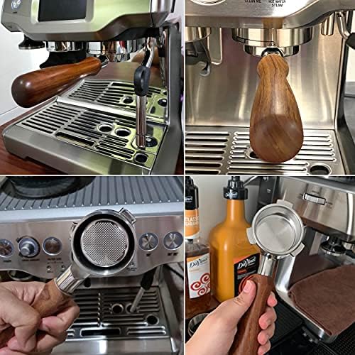 NEOUZA 54mm Bottomless Portafilter Compatible with Breville Sage Coffee Espresso Machine 870/875/878/880,Fillter Basket, Spoon,Tamper Mat,Brush