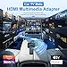 3 in 1 Car TV Mate Pro with Wireless Carplay Adapter & Android Auto Adapter, HDMl Multimedia TV Stick Converter, Cast Fire T V/Game/YouTube/Netflix to Car for Wired CarPlay and Most Streaming (Black)
