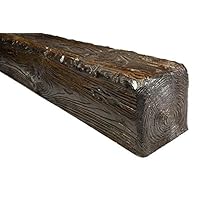 DECO WOOD Plafondbalken modern van polyurethaan, 2 m lengte, PU balk houtlook (donkerbruin - 19x13cm) interieurdecoratie sierelement decoratieve balk