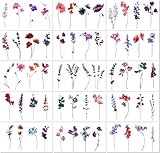 15 Feuilles Tatouages Temporaires Aquarelle Lavande Pour Femmes Adultes Petits Tatouages Floraux Sauvages À L'Aquarelle Faux Tatouages Réalistes Et Longue Durée