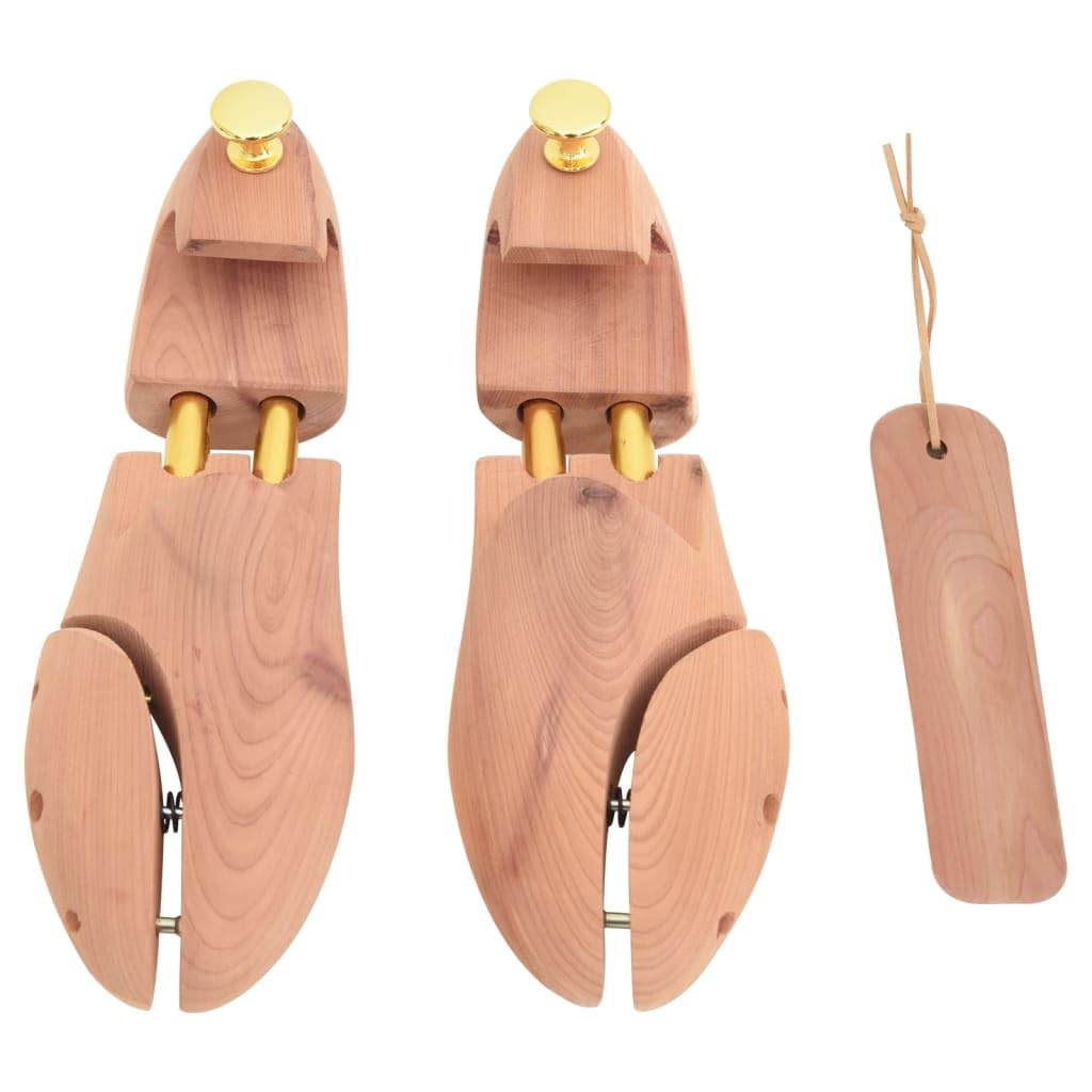 Schuhspanner aus massivem Zedernholz für Damen EU 36-37 mit Schuhlöffel, Schuhdehner zur Formerhaltung für Lederschuhe
