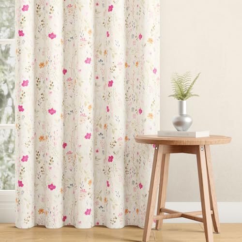 Image of Wakefit Printed Blackout Long Door Curtains 9 Feet | Set of 1 | Upto 99% Room Darkening | Double Layered Fabric | Thermal Insulated & Noise Reducing Curtains for Living Room| Splash Beige