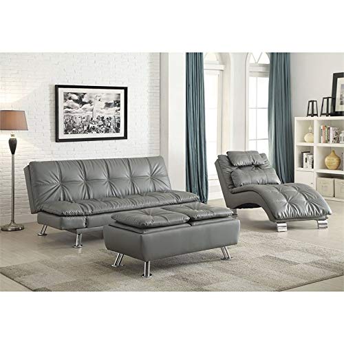 Coaster Fine Furniture Dilleston Sofa Bed With Adjustable Armrests Grey #TOP6