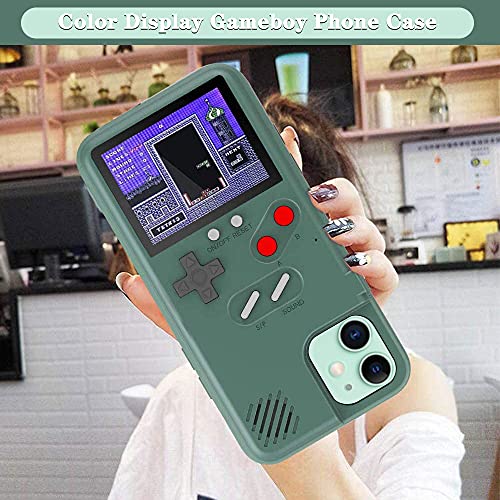 Autbye Gameboy Phone Cases, Retro 3D Gameboy Case For Iphone With 36 Small Games, Color Display Shockproof Video Game Phone Case, Phone Protective Case (For Iphone 11, Green) #TOP1
