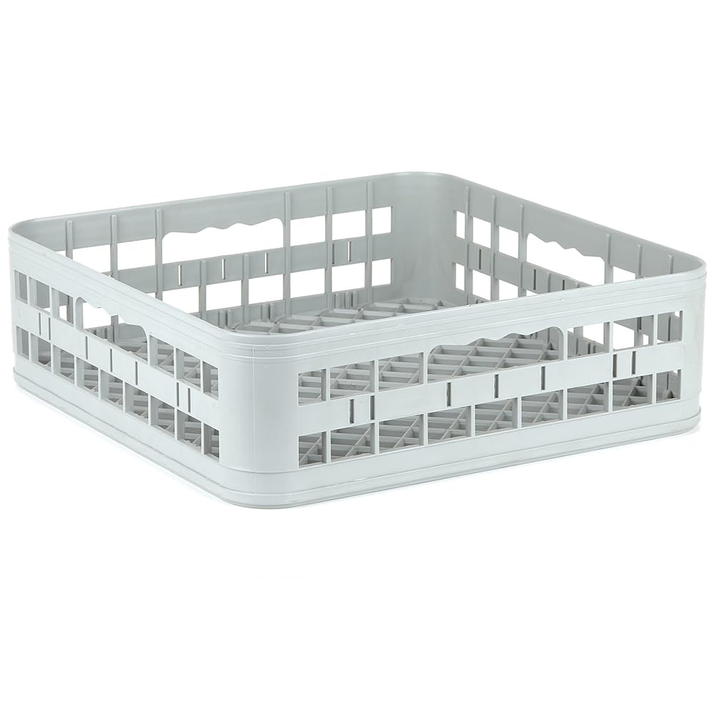 Genérico Cesta de lavado de vasos y tazas 40x40x12 cms, Polipropileno (PP) Blanco, Ideal para lavavajillas y lavavasos industriales