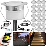 led bodeneinbauleuchten außen Gruppensteuerungsfunktion:Sie möchten mehrere Lichtgruppen mit einer App steuern,wenn Sie mehrere Controller zur gleichen Zeit verwenden, sollte jeder Controller in der APP benannt werden.(mit verschidene Name).