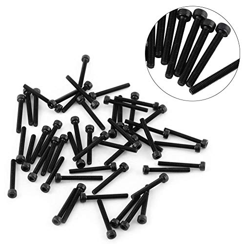 Metric Hex Socket Cap Head Screw Black 12.9 Grade Alloy Carbon Steel DIN912 4-50mm Full Thread Plain Finish Set (M3×12mm-50Pcs) - Image 4