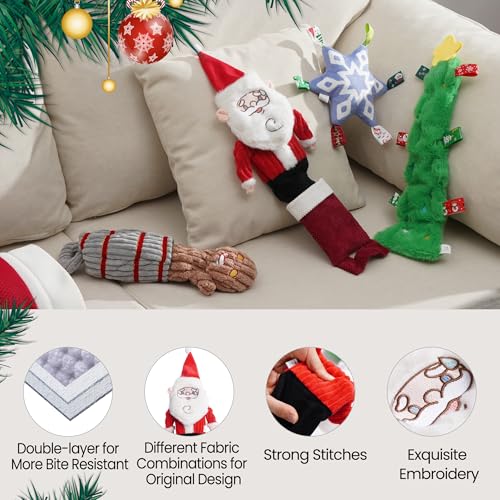 Nocciola 4 Pack Juguetes de Navidad para Perros miniatura 6
