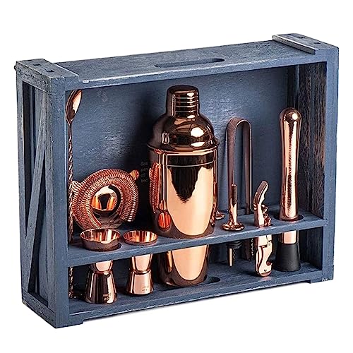 XHZMDWOU Coctelera para Bar Juego De Coctelera De 11 Uds. Juego De Coctelera De Acero Inoxidable para Bar Familiar Kit Coctelería para Hogar
