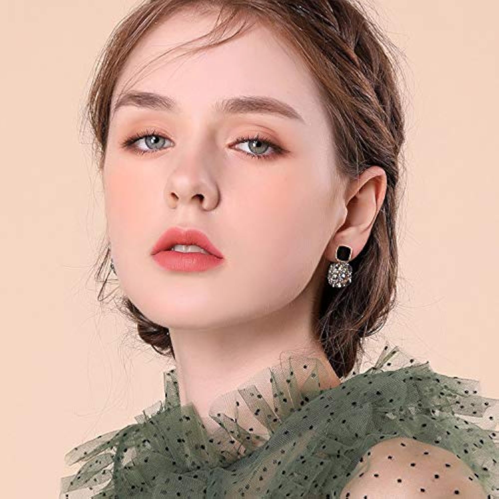 Valentine Gift Women's Rhinestone Enamel Crystal Stud Earrings