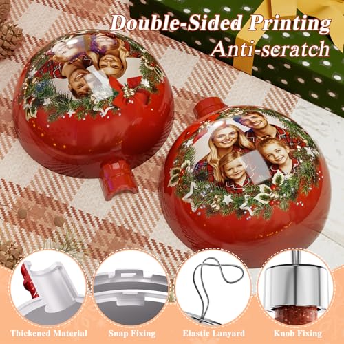 Image of Bemaystar Personalized Photo Christmas Ornaments 2025 - Custom Christmas Ball Ornaments, Customized Ornament for Xmas Gifts for Mom Dad Kids Pets Friends