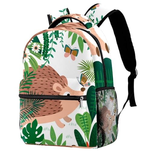 Sac à dos d'école ados imprimé forêt multicolore 29.4x20x40cm