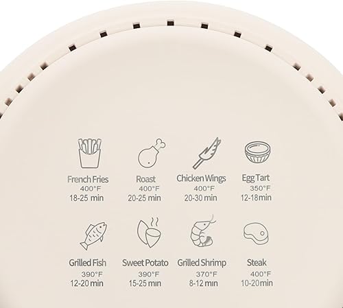 Miniatura 5 de Freidora aireada visible, cuenco de vidrio transparente con 8 modos preestablecidos, cable de alimentación de 31.5 pulgadas, pantalla táctil digital