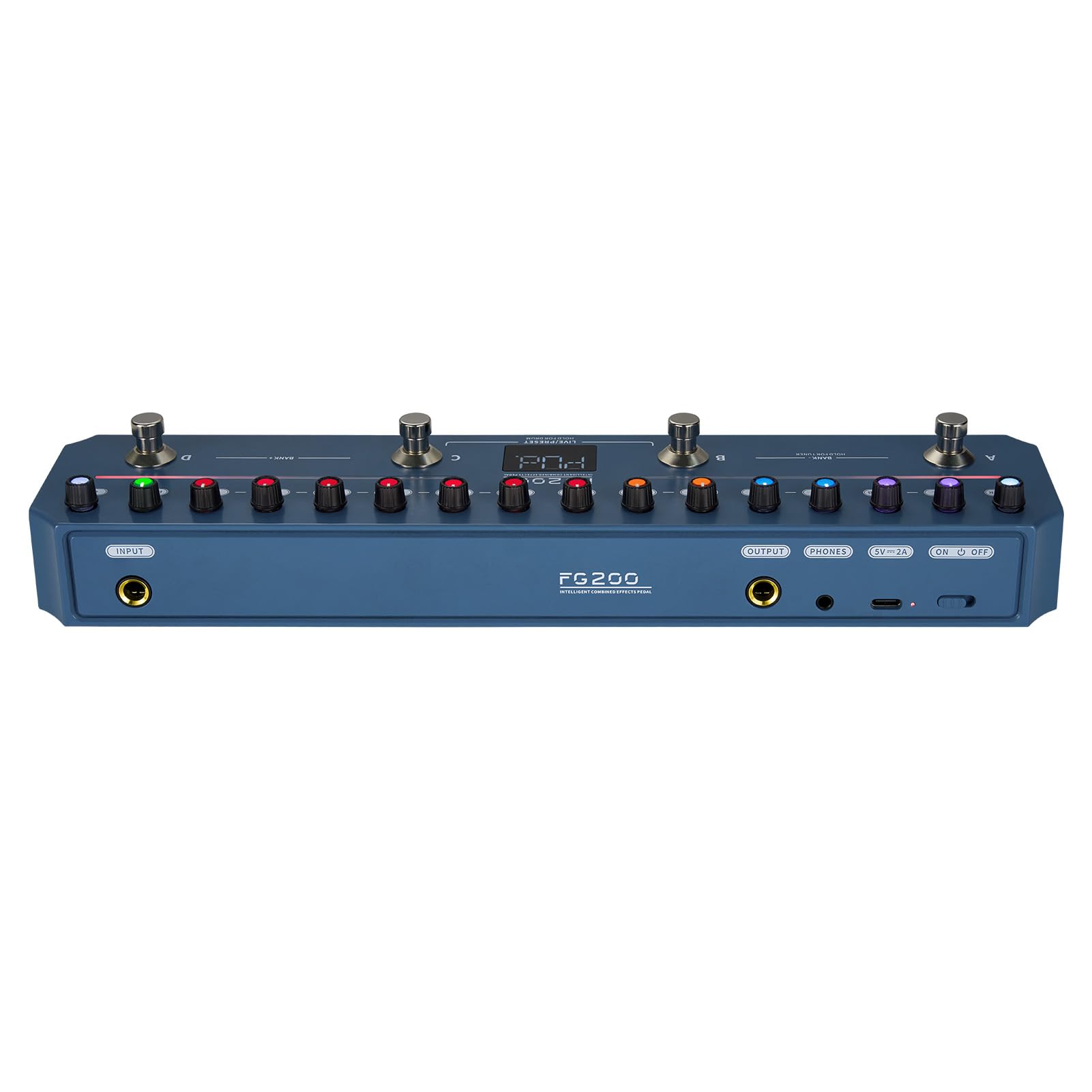 Pedaliera Multieffetti per Chitarra Elettrica con 52 Modelli AMP e 16 Simulazioni CAB - Strumento Completo per Musicisti con 7 Moduli Effetti e 40 Preset, Supporto APP e OTG