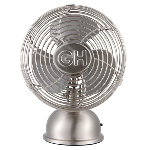 Good Housekeeping (92512) All-Metal USB-Powered 5" Oscillating Personal Fan (Brushed Nickel) by Good Housekeeping - Used condition - US$31.62