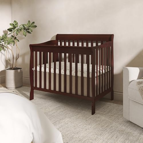 Image of Dream On Me 4 in 1 Aden Convertible Mini Crib, Espresso