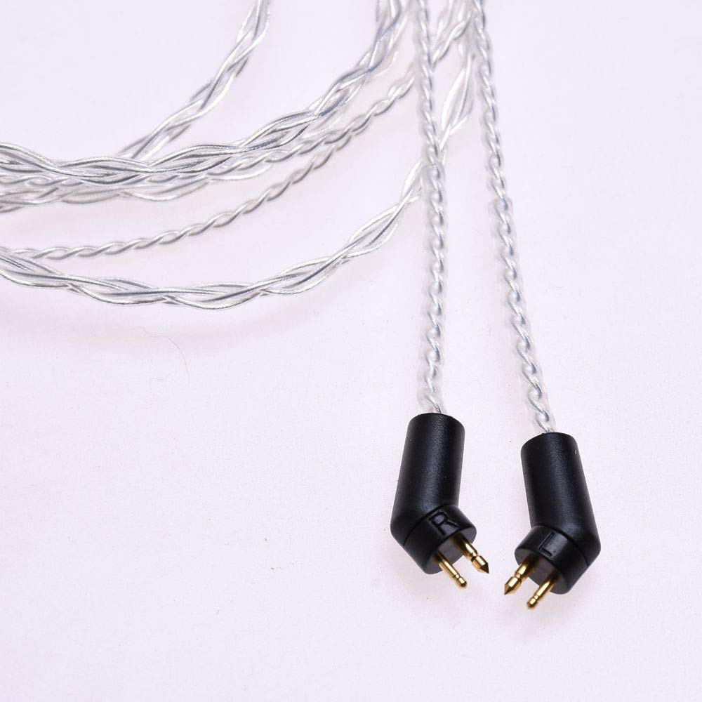 1.2m (4ft) 5N OCC Silver Plated Headphone Extension Cord Cable for Etymotic ER4P ER4B ER4S ER4SR ER4XR ER4PT Balanced Cable (2 pin Plug)