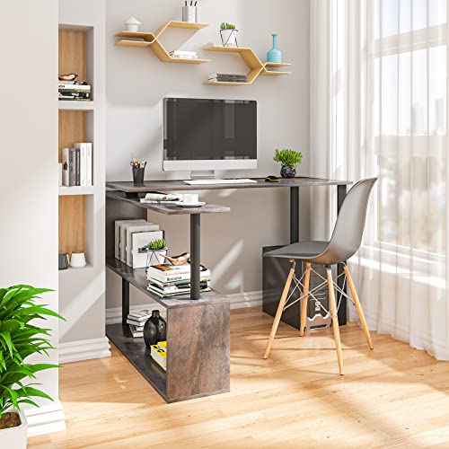 WOLTU® Schreibtisch TS65srs Eckschreibtisch Winkelschreibtisch Winkelkombination Computertisch Bürotisch Arbeitstisch PC… – Bild 3