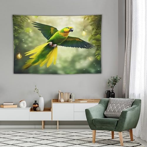 Tapisserie oiseau grand format pour habiller un mur vide