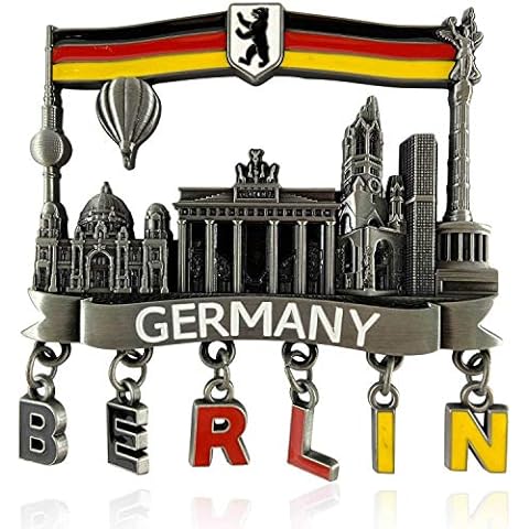 Metal Magnet Berlin | Typical Capital Souvenir | Refrigerator Magnet | Designed in Germany Cover