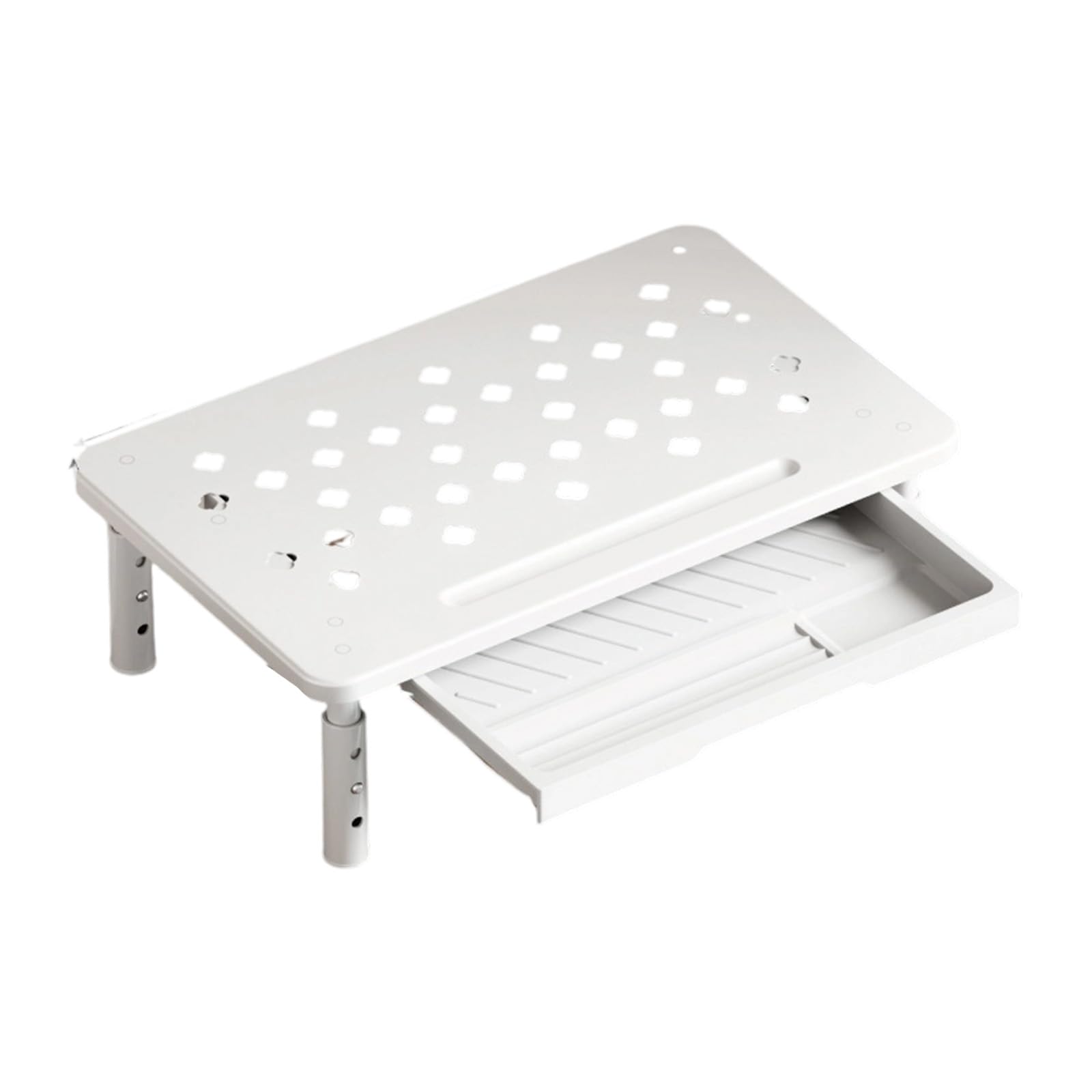 Support de moniteur réglable en métal avec rangement pour bureau