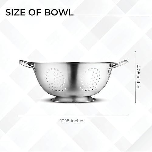Miniatura 7 de Juego de 3 coladores de acero inoxidable, viene en 1. 3 y 5 cuartos de galón para toda tu cocina, horneado, necesidades de preparación