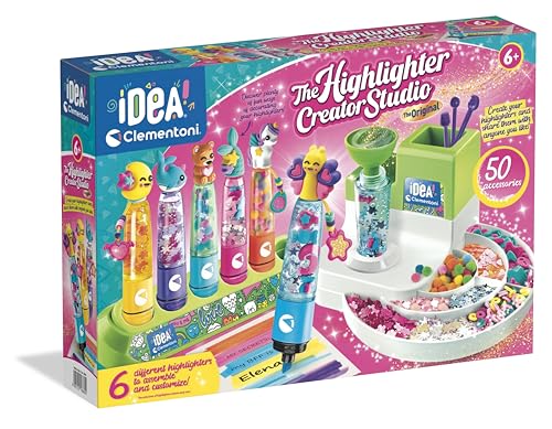 Clementoni - Highlighter Lab, Laboratório de Marcadores de Destaque, Brinquedo Para Meninas e Meninos, Fabricado na Itália, Multicolorido - 18860
