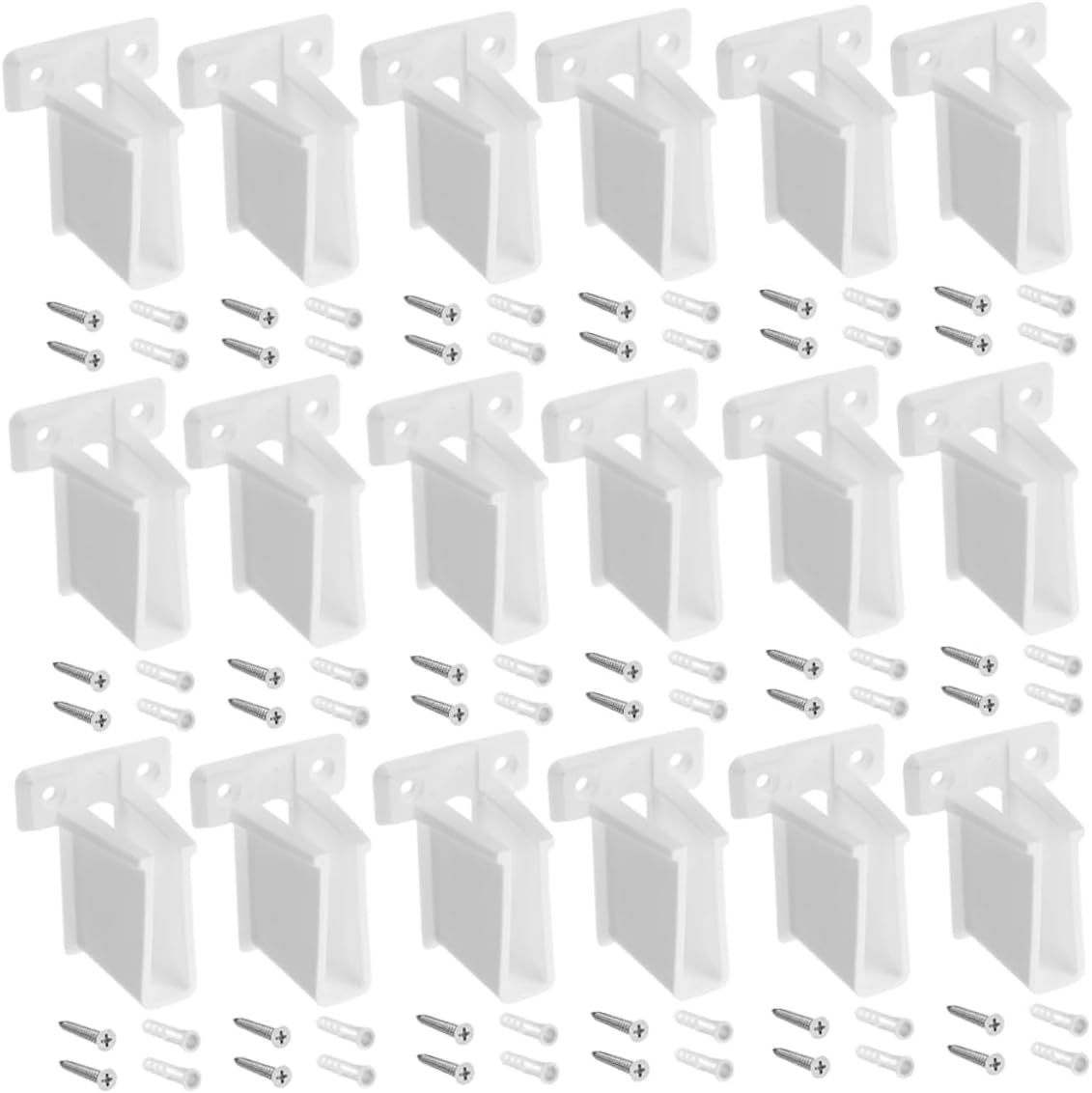 20pcs Pe Plastic Shelf Brackets for Curtain Rods Closet Support Durable Wall Mount Bracket for Cabinets Shelves Enhanced Stability Versatile Functionality