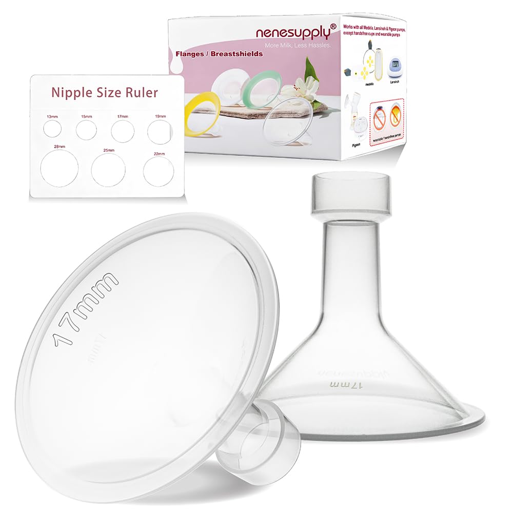 Photo 1 of Nenesupply 17mm Flange Compatible with Medela Breast Pump Parts Replacement 17mm Flange for Medela Accessories Compatible with Pump in Style Parts Symphony Swing Harmony Work with Personalfit Flex