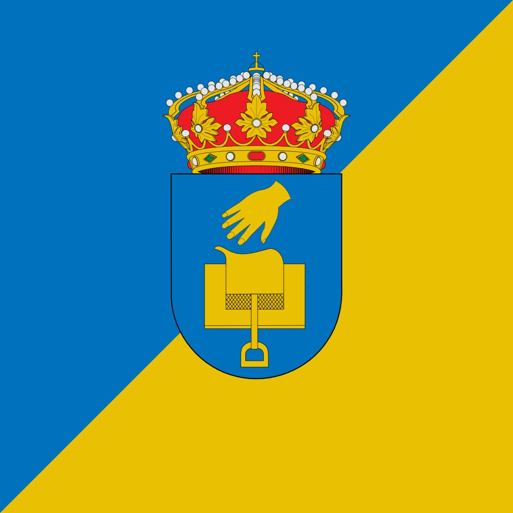 Drapeau Large Mansilla de las Mulas carré de 1.35m² pour mât