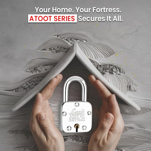 Image of Link Atoot 45mm Padlocks 5Pcs Set | Double Locking | Steel Body | Hardened Shackle | 5 Brass Levers | Made in India | 3 Keys for Each Padlock