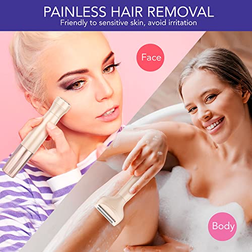 Electric Razors For Women ，Womens Electric Razor 2 In 1 For Leg Face Arm Bikini Armpit Pubic Hair, Electric Shaver For Women Painless Cordless，Rechargeable Portable Face Shavers For Women #TOP3