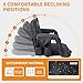 LILYPELLE Heated Massage Stadium Seats 1PCS, Bleacher Seat with Back & Arm Support, 3 Levels of Heat&Massage, 6 Reclining Positions Stadium Seating Bleacher Seats for Sports Events, Outing, Hiking
