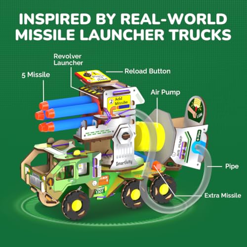 Image of Smartivity DIY Military Vehicle Truck Toy for Kids 8-14 Years