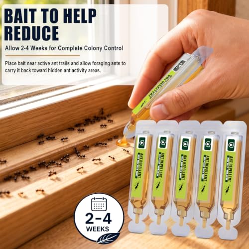 5 Pack Individual Tube Ant Gel Bait, Moist Liquid Gel Formula, Easy Squeeze Application for Sugar Ants Carpenter Ants Indoor Outdoor Use, for Kitchen Basement Garage Ant Treatment by Olougda - Used condition - Image 2