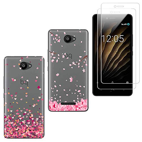 Reshias 2 X Funda bq Aquaris U/U Lite, Cárcasa Silicona Transparente Gel...