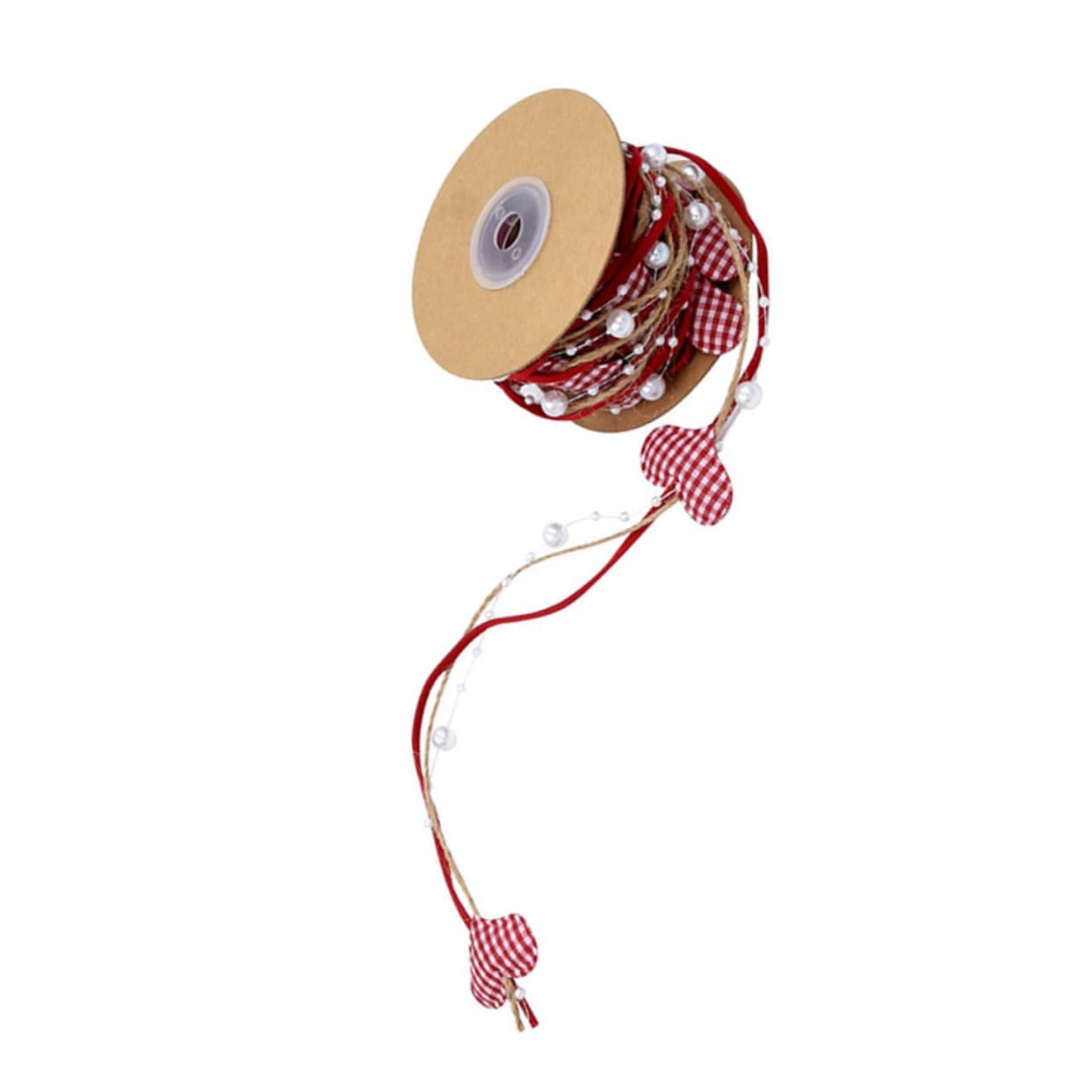 SHINEOFI Kit De 3 Rollos De Cinta De Cuentas De 5 M Con Forma De Corazón Cinta Artesanal Para Decoración Banda De Malla Para Bodas Suministros Para Envolver