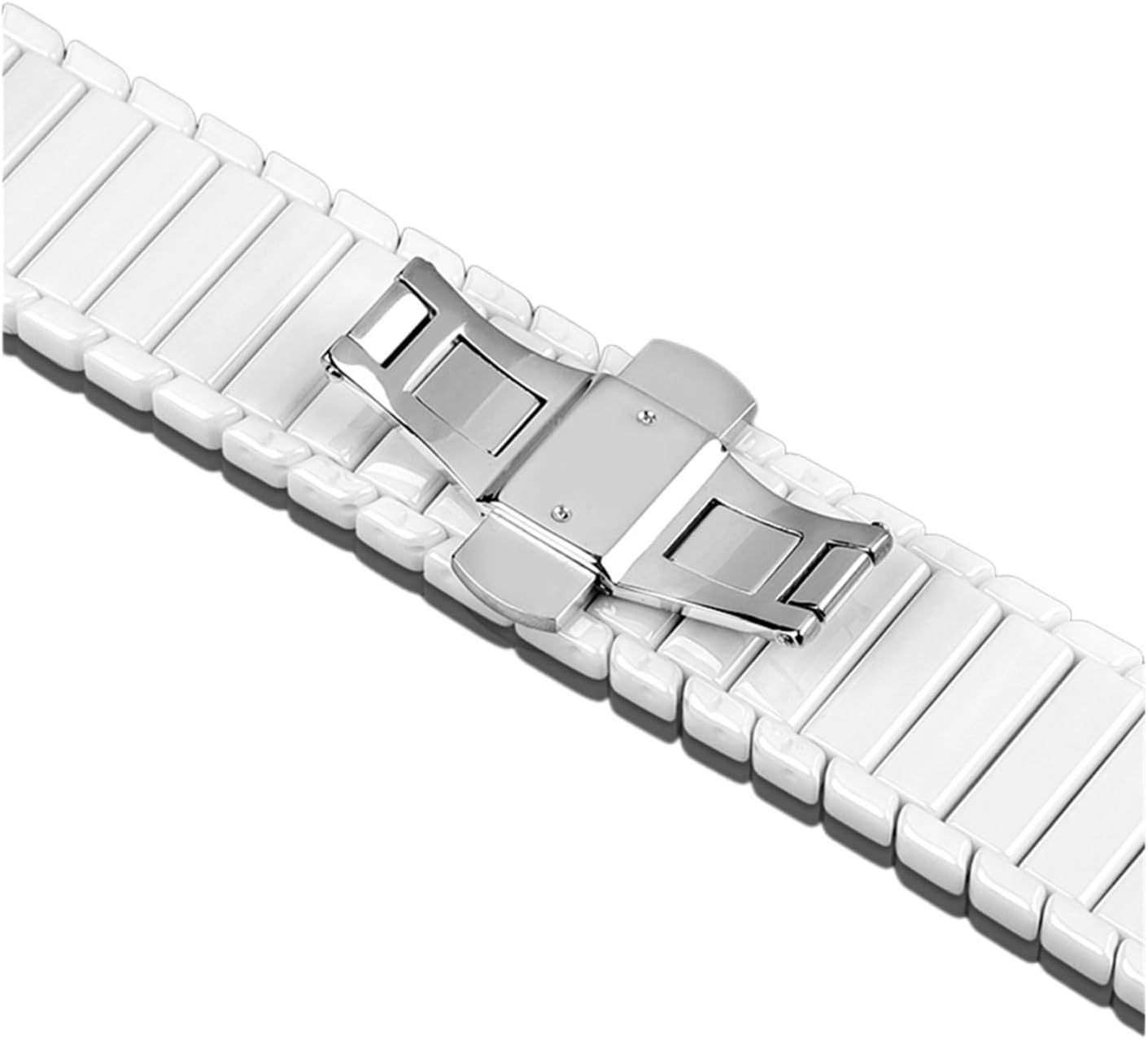 MJMT06 22mm Watch Band Compatible With Galaxy Watch 3 45mm Gear S3 Frontier Correa Ceramic Bracelet Watch GT 2 2e pro 46mm Straps(White 1,Gear S3)