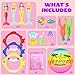 JOINBO 18 Pcs Diving Pool Toys for Kids Ages 3-12 Set with Storage Bag,Pool Games Summer Swim Water Sinking Mermaid Toys